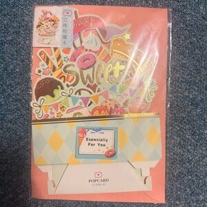 Pink 'Sweet' Pop-Up Greeting Card - Especially For You